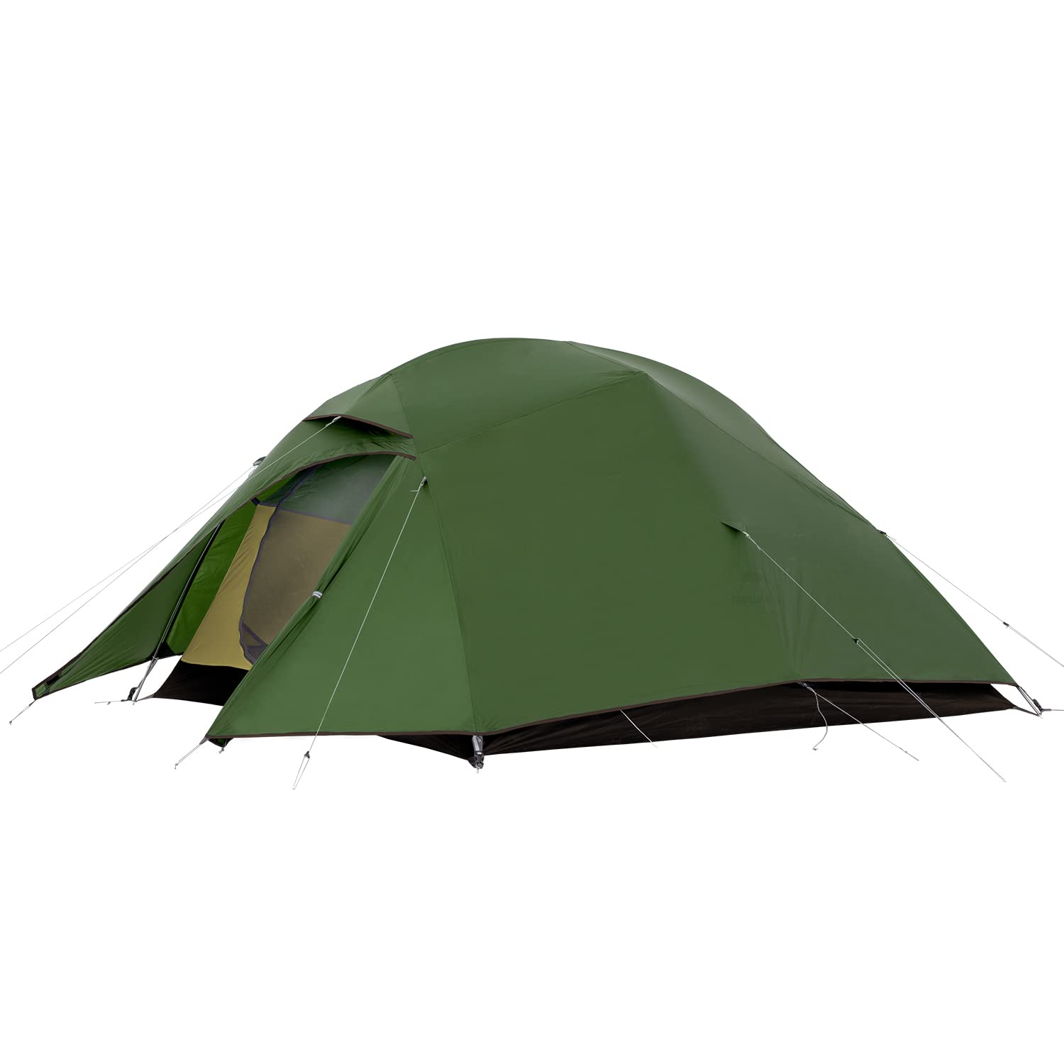 楽天松陰屋 楽天市場店Naturehike テント 3人用 Cloudup3 二重層 超軽量 防風防水 通気性 4シーズン アウトドア 持ち運びやすい キャンピング 防災用（専用グランドシート付） 改良 アップグレード （ダークグリーン（20Dアップグレード版））