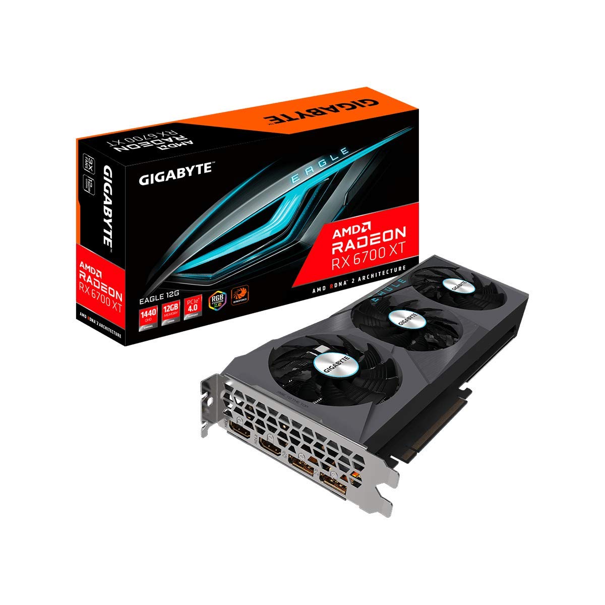 GIGABYTE AMD Radeon RX6700XT搭載 グラフィックボード GDDR6 12GB 【国内正規代理店品】 GV-R67XTEAGLE-12GD