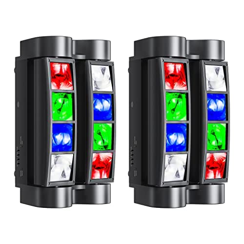 樂天商城 - BETOPPER ムービングライト 8x3W RGBW LED ステージライト DMX512 7/13CH disco light for party音声連動イベント 舞台/演出/結婚式/パーティー/カラオケ/クラブ用 (2個セット)