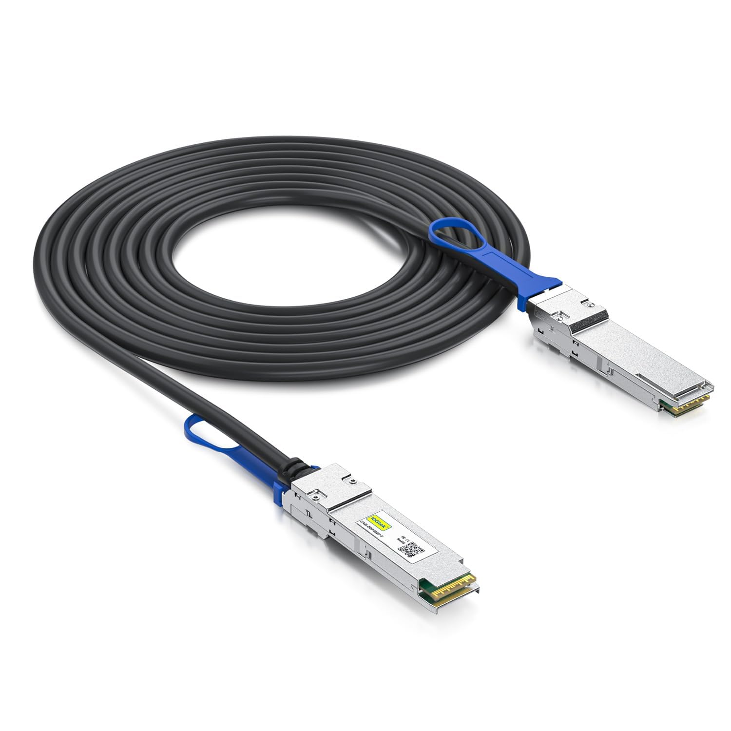 樂天商城 - 10Gtek 100G QSFP28 DAC Cable 100GBASE-CR4 QSFP28 to QSFP28 パッシブ 直接接続銅線 Twinaxケーブル Cisco QSFP-100G-CU2M互換 2m