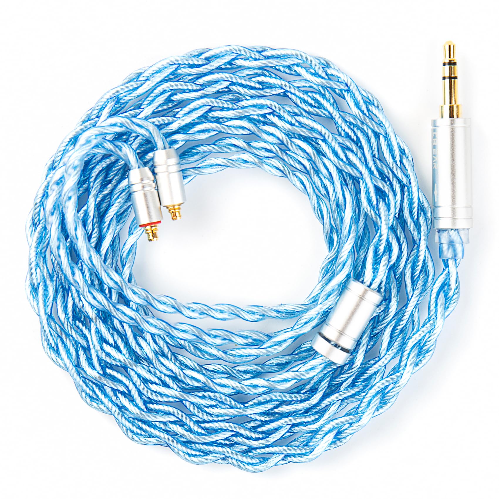 【KBEAR 7030掌心雷】mmcx3.5mmリケーブル イヤホンリケーブル アップグレードケーブル 4芯単結晶銅銀メッキ イヤモニ交換ケーブル リッツ構造／同軸シールド搭載/音質改善 自然で広い音場 低周波弾性の強化 柔らかい 軽量 リケーブル可能se