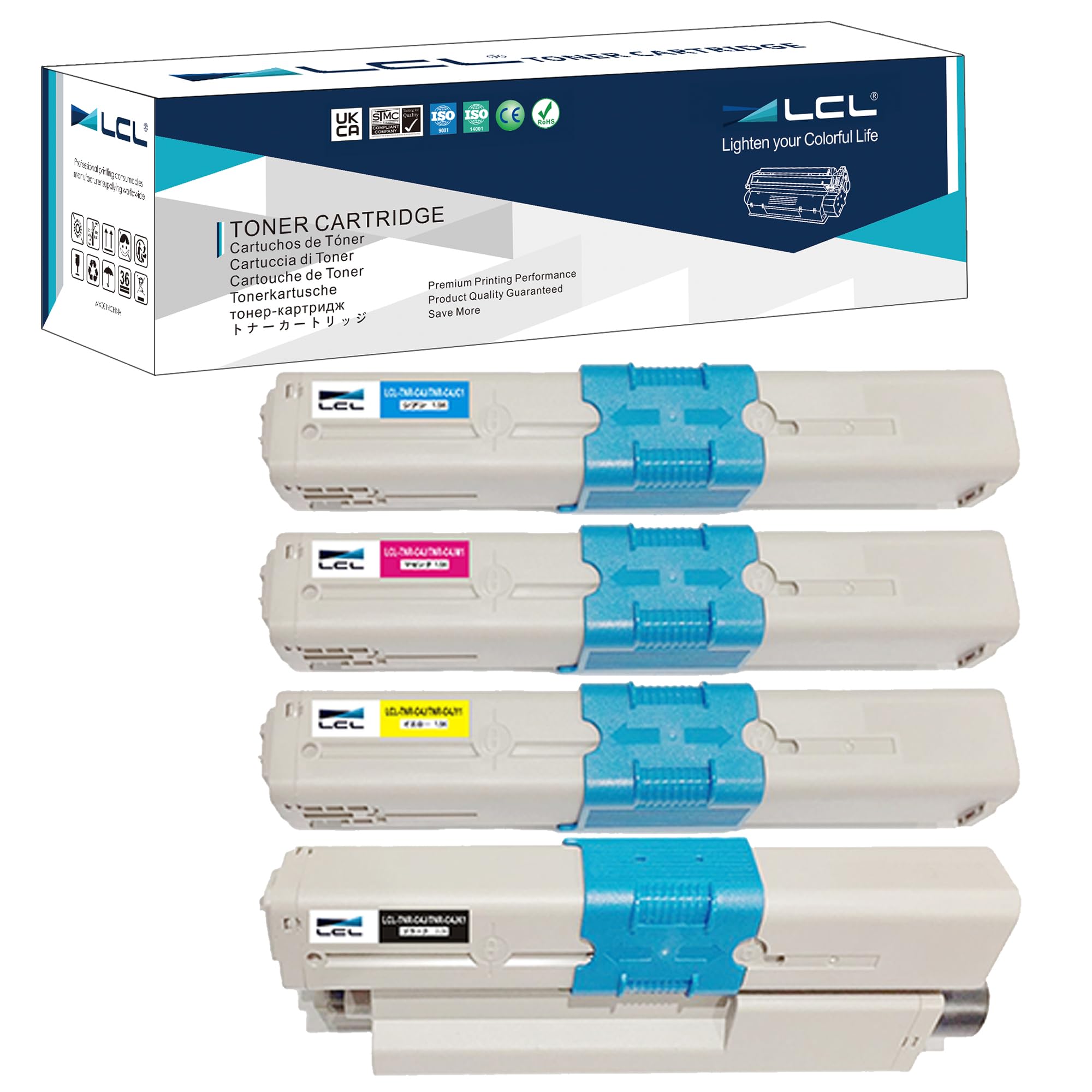 LCL OKI用 TNR-C4J TNR-C4JK1 TNR-C4JC1 TNR-C4JM1 TNR-C4JY1 （4色セット ブラック シアン マゼンタ ..