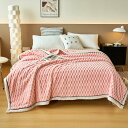 UGFJMNコーラルフリース両面ブランケットBlanket毛布シングル・ 柔らかいふわふわ軽量洗える大判ブランケット,マイクロファイバー厚手 吸湿発熱 静電気防止ひざ掛け ブランケット秋冬用防寒オールシーズン掛け毛布(ピンク,200*230cm)