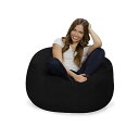チルサック(Chill Sack) キッズビーンバッグチェア ブラック ポリウレタンフォーム 61×61×51cm 【日本正規輸入品】
