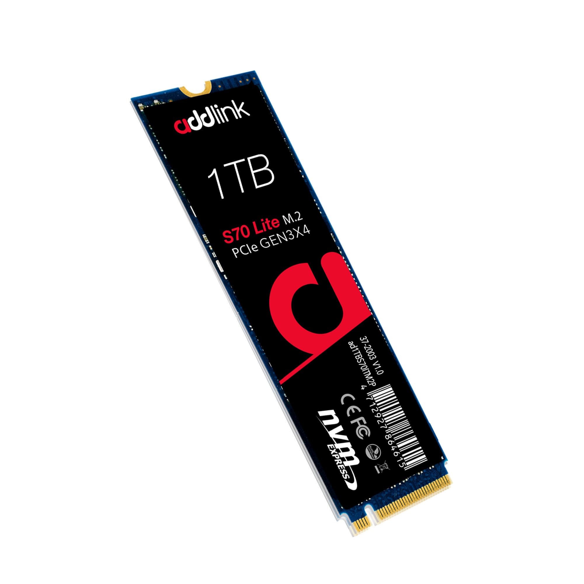 addlink S70 Lite  1TB PCIe Gen3.0x4(ž®3,200MB/) NVMe M.2 2280 ¢SSD ϡѿưѾ׷ ᡼5ǯݾ