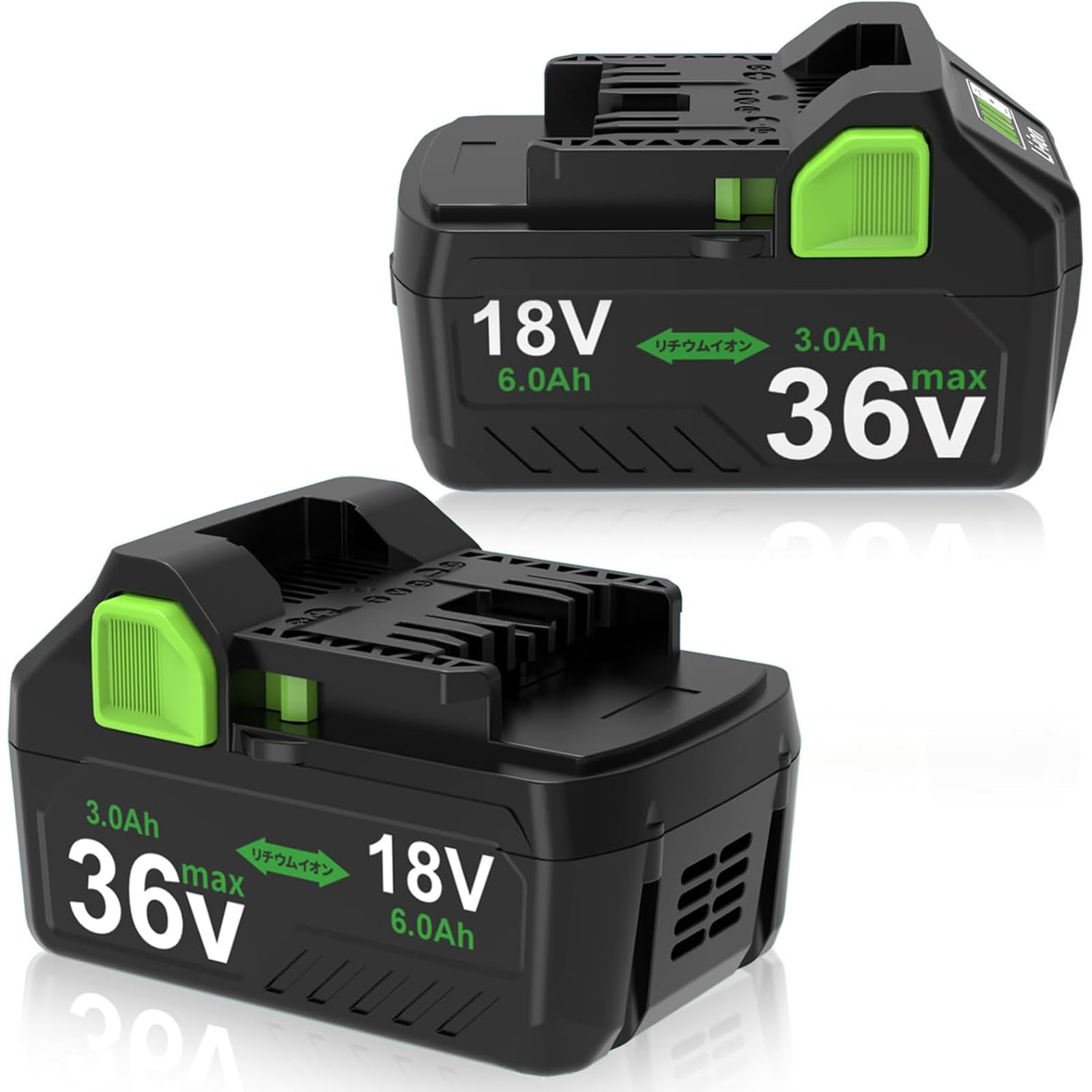 Amoresbat 互換 ハイコーキ 36v バッテリー BSL36A18 2個 36v/3000mAh 18v/6000mA自動切り替え マルチボルト ハイコーキ バッテリー BSL36B18/BSL36A18Bなど互換可能 LED残量表示 BMS基板搭（楽天・松陰屋 楽天市場店）