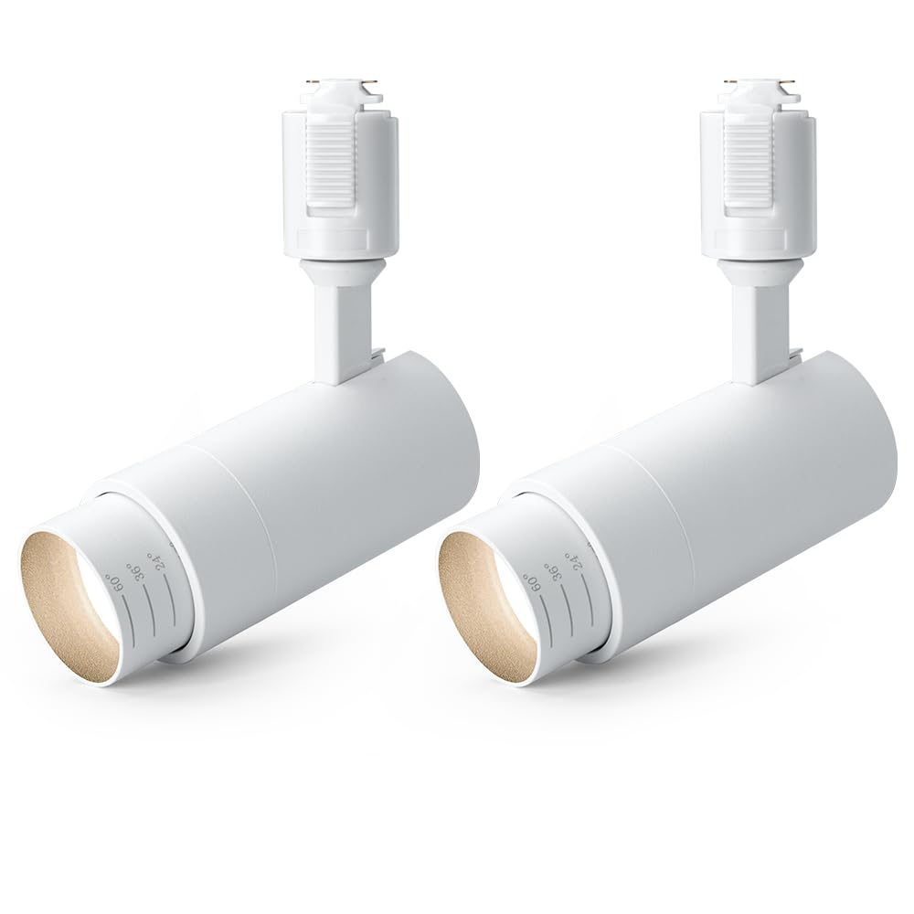 SPAHER ダクトレール用スポットライト LED 照明 ビーム角調節タイプ ライティングレール 100W相当 角度調節可能 植物育成ライト LED一体型 取付け簡単 電球不要 照明器具 明るい おしゃれ 玄関 リビング キッチン インテリア 10W ホワ