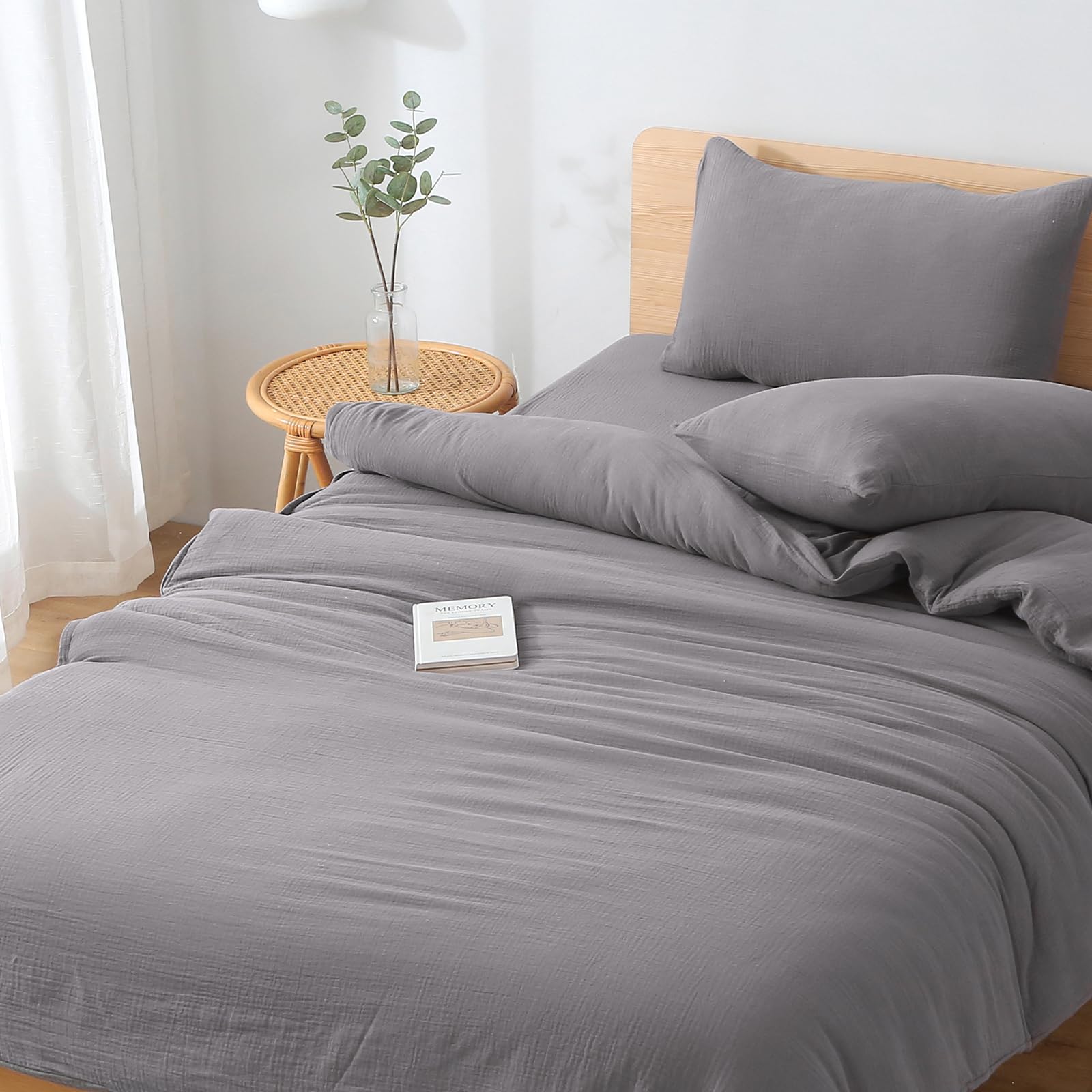 SE 掛け布団カバー ダブル 綿100％ ガーゼ 肌掛け布団カバー 毛布カバー 柔らかい 吸湿通気 抗菌・防ダ..