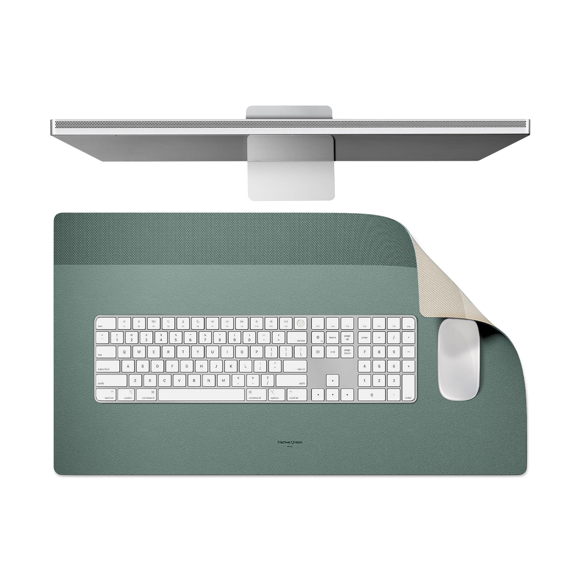 Native Union(ネイティブ ユニオン) デスクマット・オフィスや家庭用の防水デュアルサイドデスクパッド・ラップトップ、マウス、キーボード、書き物に最適・掃除しやすく保護性に優れています・持続可能な素材で作られています・25.6インチ x 14.1