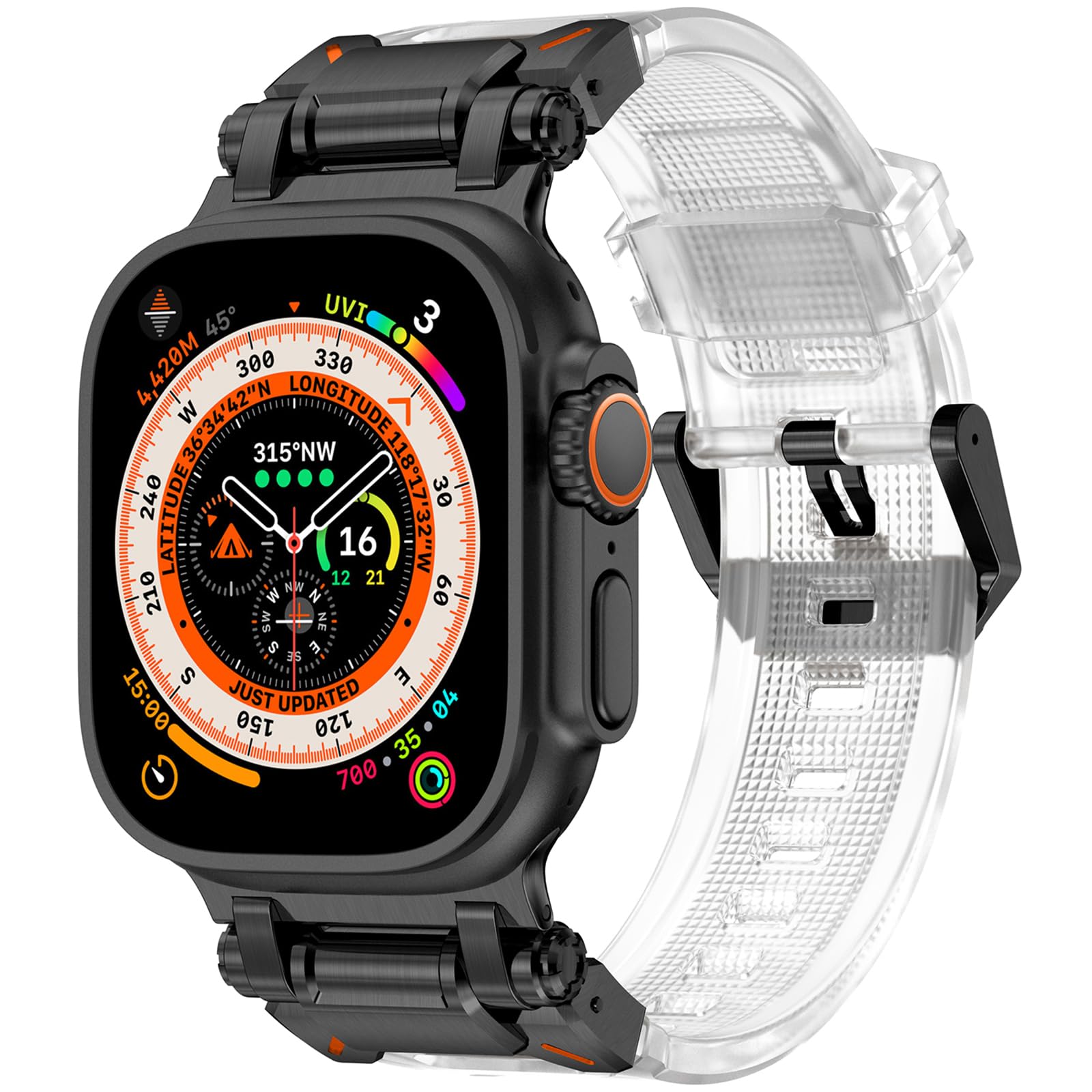 BinGeLi ����ѥ��֥� Apple Watch �Х�� 49mm 46mm 45mm 44mm 42mm ���åץ륦���å� ���ݡ��� �Х�� TPU ��...
