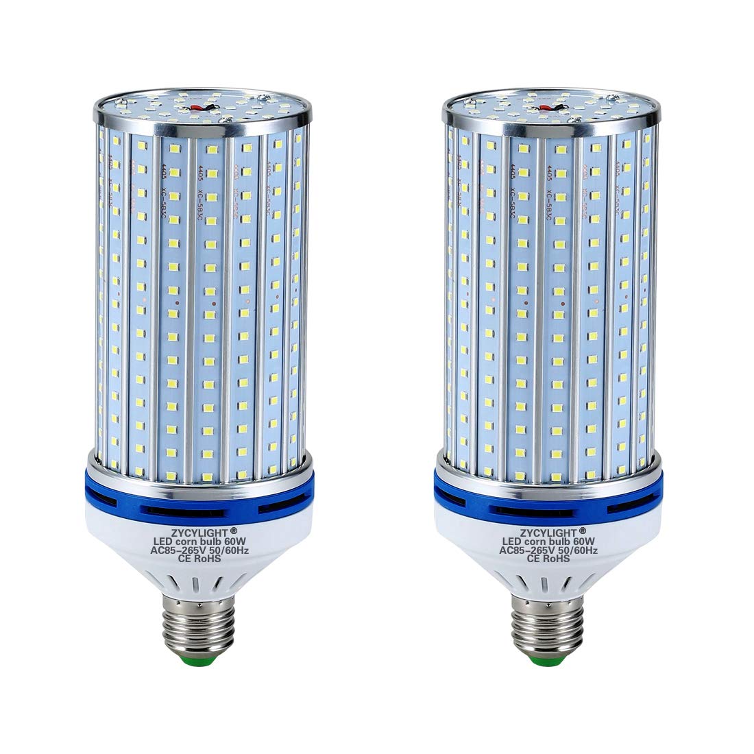 樂天商城 - LEDコーンライト トウモロコシ型 60W LED電球 E26口金 6000LM 6000K 400-450W白熱電球相当 超高輝度 省エネ 長寿命 倉庫・納戸・駐車場・車庫・工場・屋内ガレージなどに対応(昼光色, 60W), 2個入