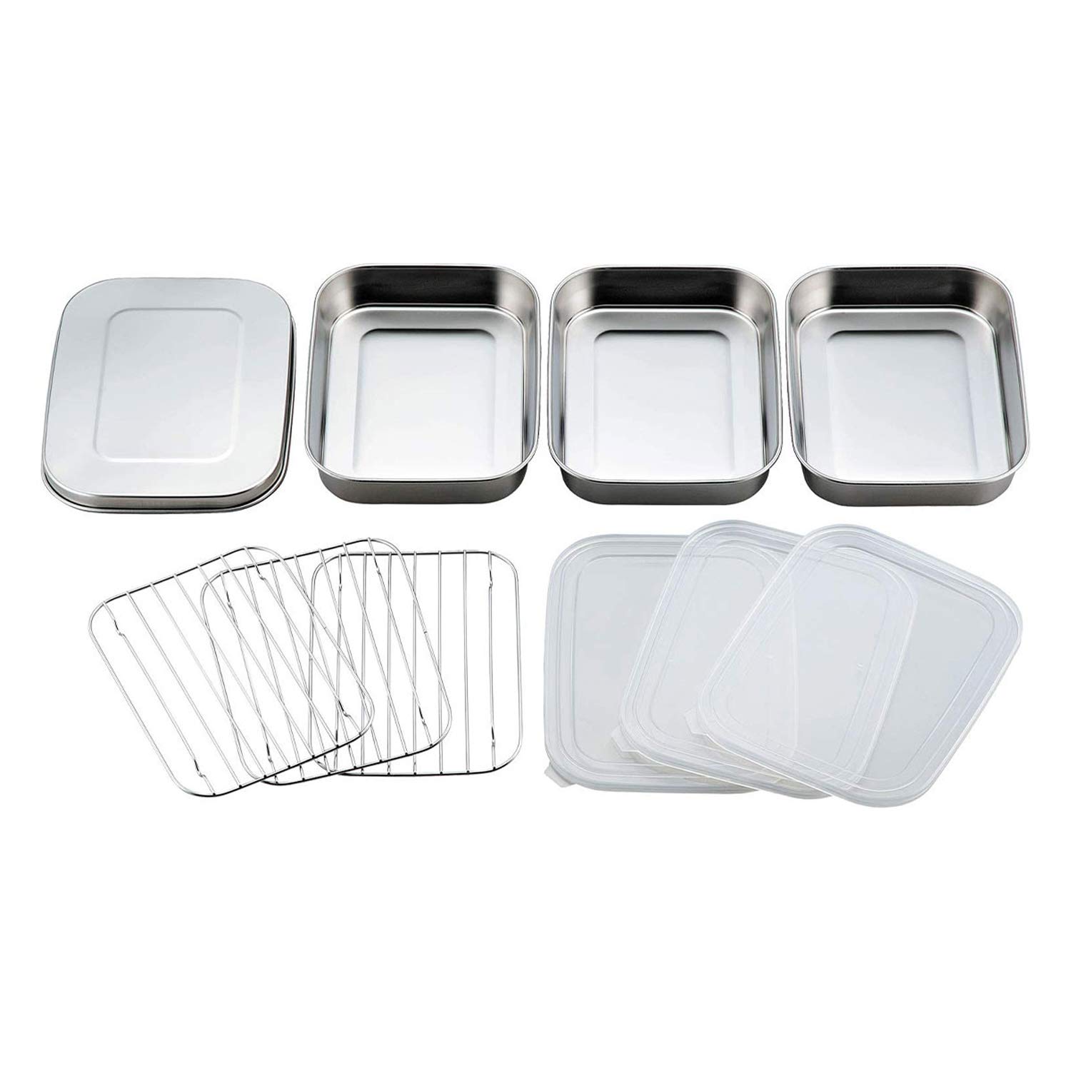 下村企販 揚げ物 バット 10点セット 【日本製】 下ごしらえに便利 小分け フタ付き アミ付き 料理 天ぷら 角バット 浅型 ステンレス ママクック 燕三条 31552