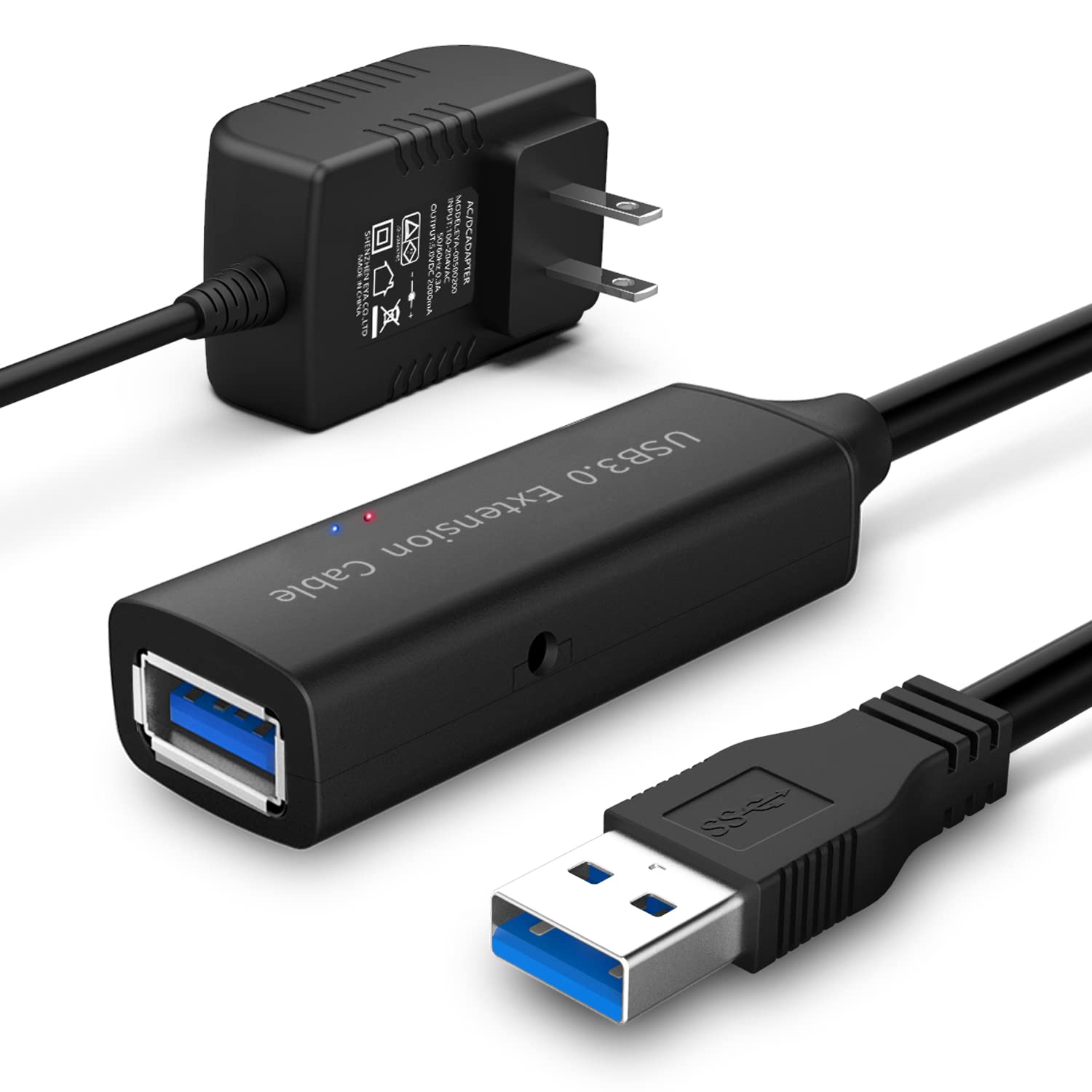 ROSONWAY USB Ĺ 15M USB3.0 Ĺ֥ 2Ŀ涯å¢ 5V/2A ACץդ 5Gbps®...