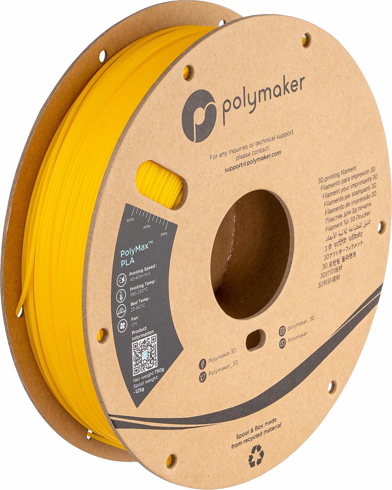 ݥ᡼(Polymaker) 3Dץ󥿡ѹ⶯PLAե PolyMax PLA 1.75 mm 