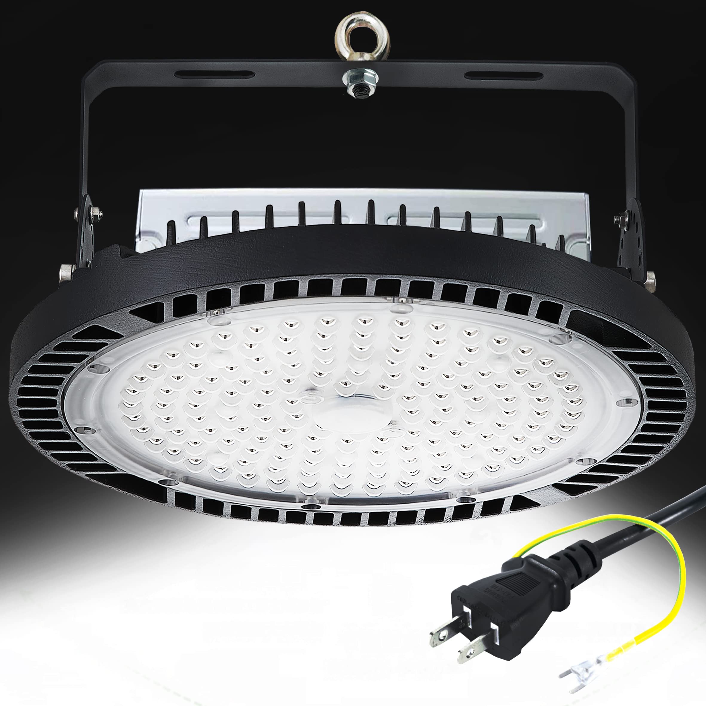 樂天商城 - YC UFO型 LED高天井灯 LED投光器100W 高輝度 16000lm【1000W水銀灯相当】ハイベイライト IP66防水防塵 防寒 掲示板 体育館 展覧会 駐車場 運動場 工場 倉庫 高天井照明 屋内屋外兼用 ビーム角120度（無騒音、電磁波障害な