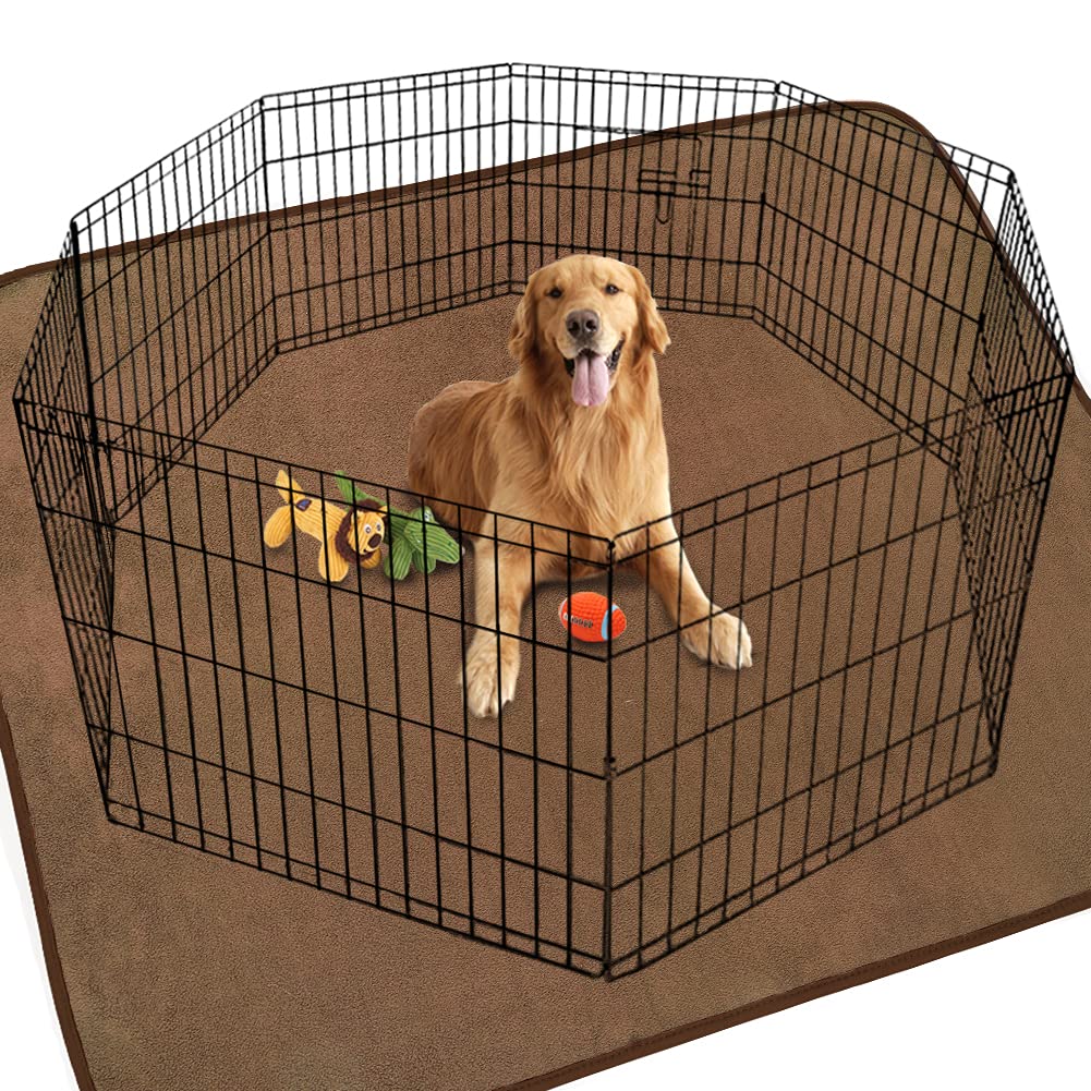 犬 猫用洗えるペットシーツ おしっこパッド ペット用 下敷き マット 速乾 滑り止め加工 介護シーツ 洗濯機で丸洗い 繰り返し利用可能（ブラウン 165x122cm 2枚セット）