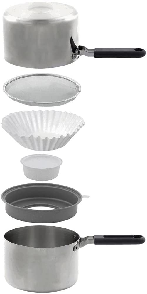 下村企販 天ぷら鍋 オイルポット 兼用 16cm 【日本製】 ガス火・IH対応 これ1つで揚げ物調理 深型 油こ..