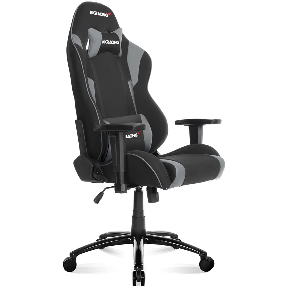 AKRACING ゲーミングチェア デスクチェア グレー 灰 WOLF ファブリック 180度リクライニング 在宅 リモート 5年保証