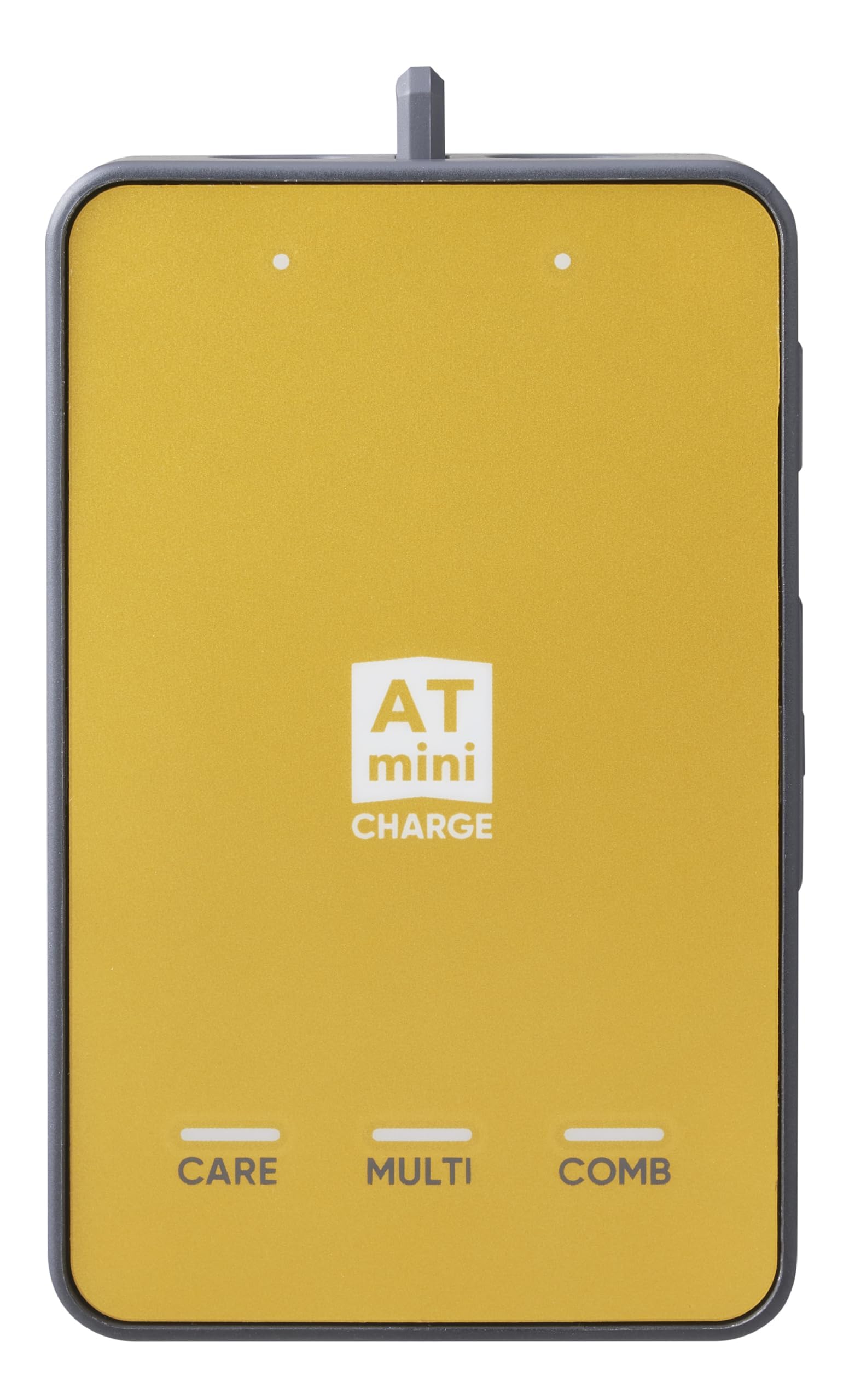 ATmini CHARGE(イエローゴールド) ATmini史上最少 軽量 コンディショニング ケア ポータブル・マイクロカレント 充電式 12時間稼働 コンパクト 2チャンネル 出力タイプ