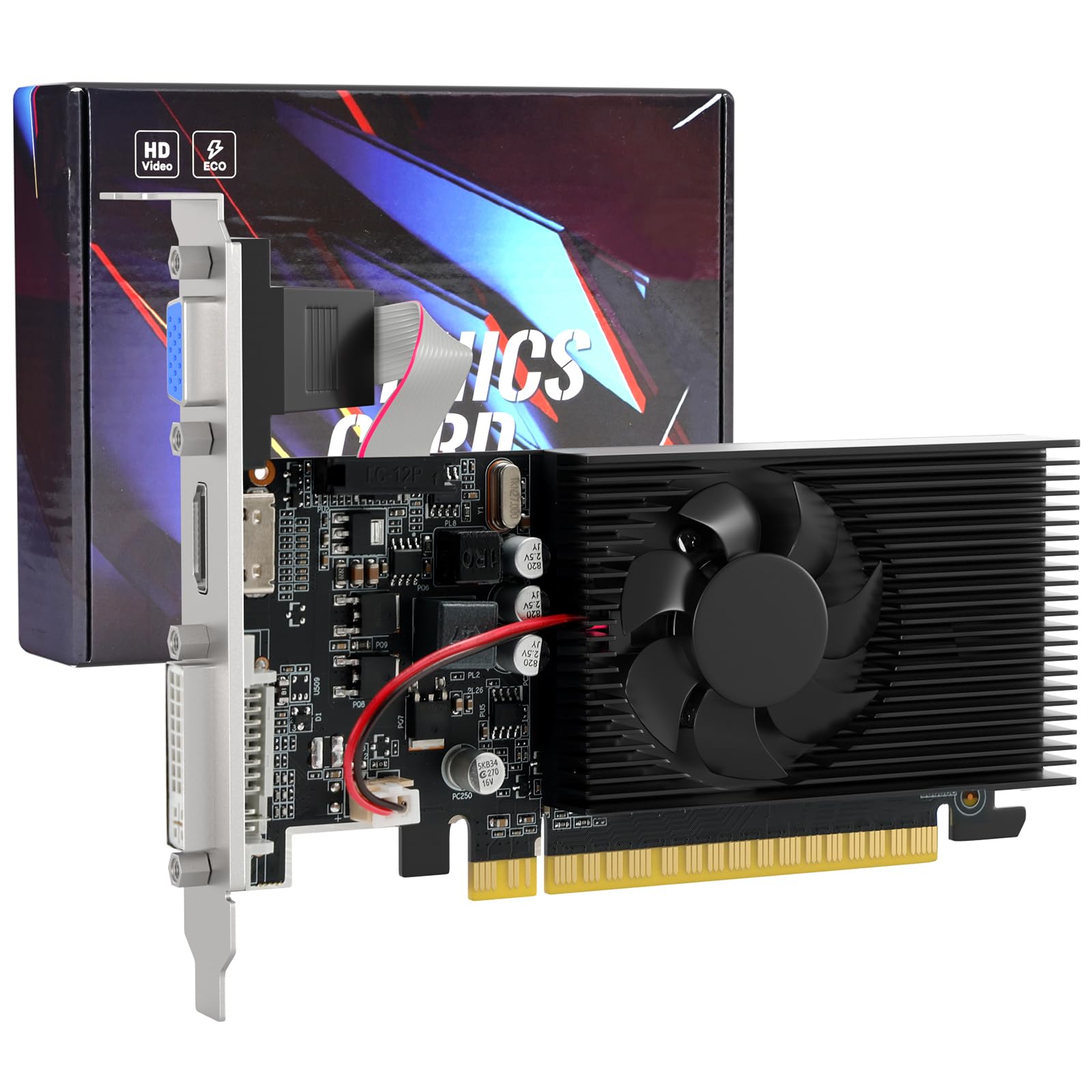 Artudatech グラフィックボード GT730 4G GDDR3メモリ搭載 グラボ 高周波数コア処理 128ビットビデオメ..