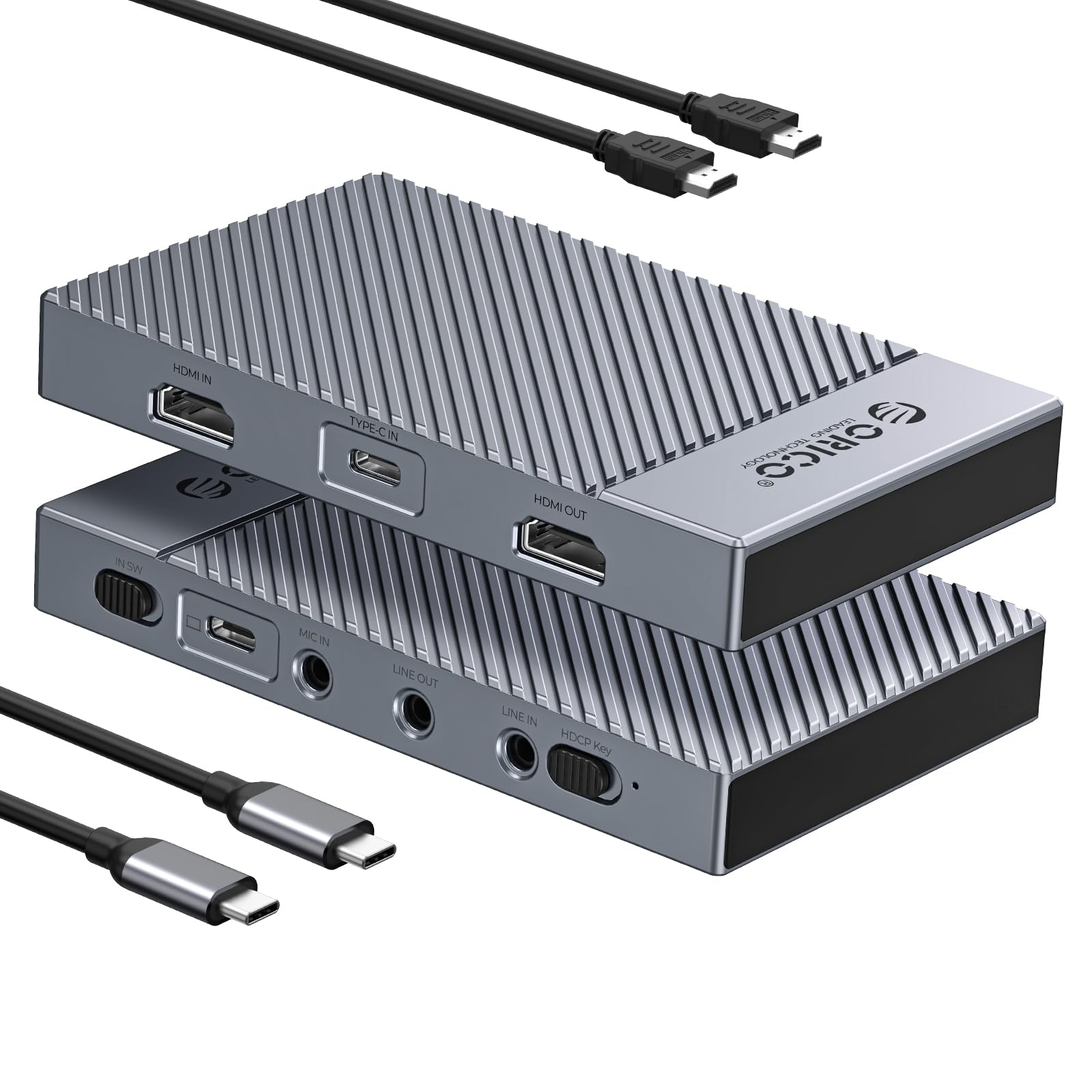 ORICO 4K@60Hz HDMI キャプチャーボード パススルー機能 HDR VRR 超低遅延 高速転送 ビデオキャプチャー ゲーム/ビデオ/会議/ライブ配信用 録画 画面共有 Switch PS5/PS4 Xbox Windows MacOS lin