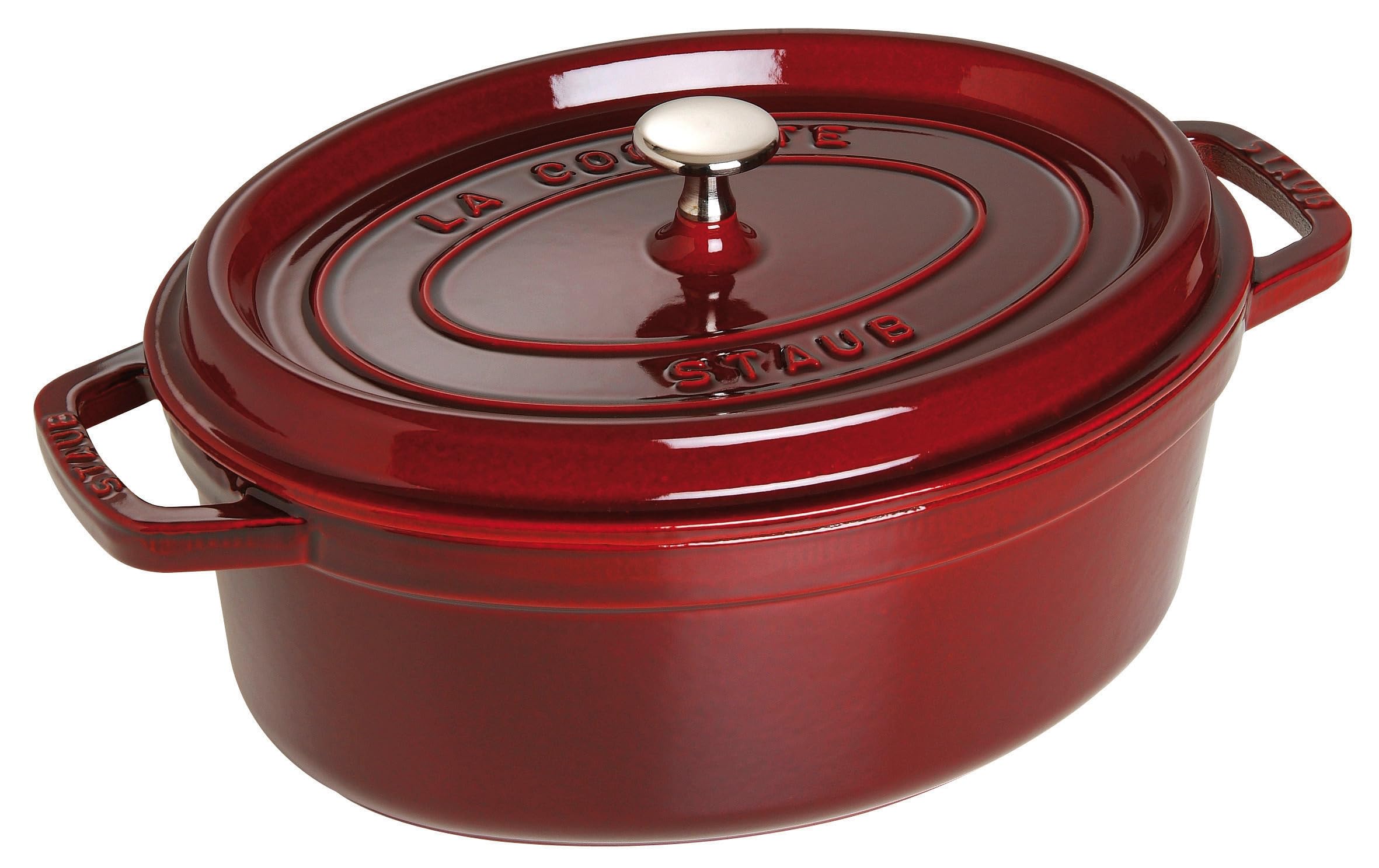 staub ストウブ ピコ ココット オーバル グレナディンレッド 29cm 大きい 両手 鋳物 ホーロー 鍋 IH対応 【日本正規販売品】 La Cocotte Oval 40509-364