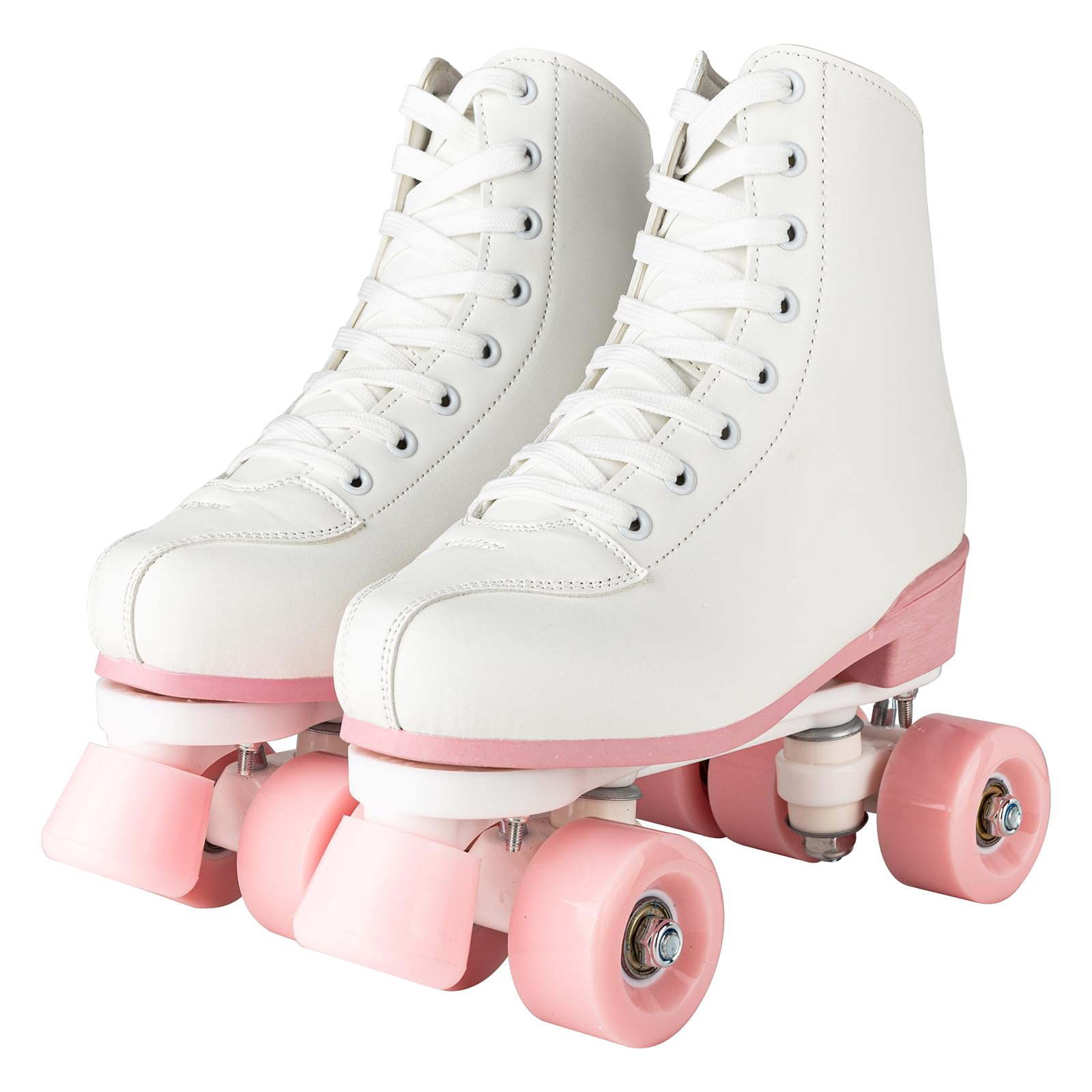 NIELHYUN ローラースケート インラインスケート 四輪 roller skates ローラーシューズ 子供用 発光 ローラー 子供スケート 静音 耐久 通気 キッズ 男の子 女の子 ジュニア 大人 男女兼用 初心者向け ローラー (ピンク発光ホイール