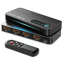 HDMI 2.1スイッチ 4K 120Hz, AVIDGRAM HDMI切替器 3イン1 IRリモコン付き 3ポート 8K 60Hz 自動HDMIセレクターハブ対応 8K@60Hz 48Gbps Xbox Series X PS4 Pro PS5 UHD