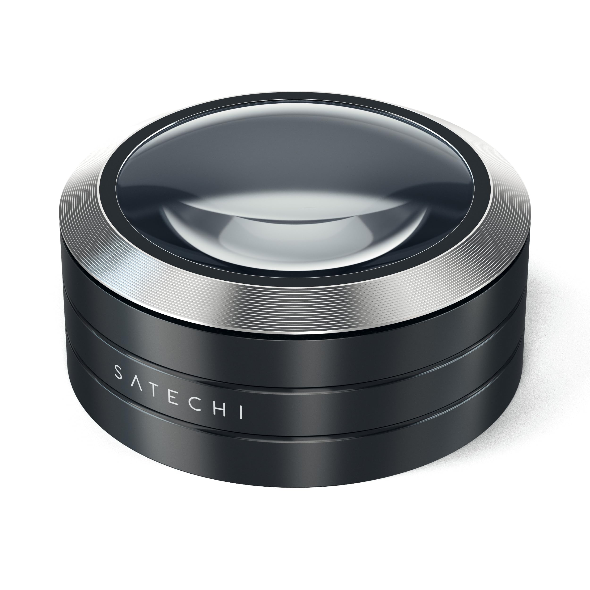 SATECHI最大5倍拡大 ReadMate LEDデスクトップ拡大鏡 - ワンタッチ 卓上デスクトップ用 持ち運びケース付(ブラック)