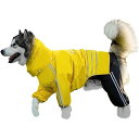 IKENOKOI 犬用レインコート 犬用ポンチョ 雨具 犬服 反射テープ付き 小型犬 中型犬 大型犬 高い通気性 散歩 9サイズ イエロー(サイズ9 60*96...