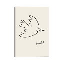 ピカソ 鳩 ポスター 平和鳩 絵画 装飾画 アートパネル 絵画 インテリア 額付き線画 雑貨 おしゃれ 写真 飾り絵 玄関 寝室の装飾 木枠付きの完成品 (30...