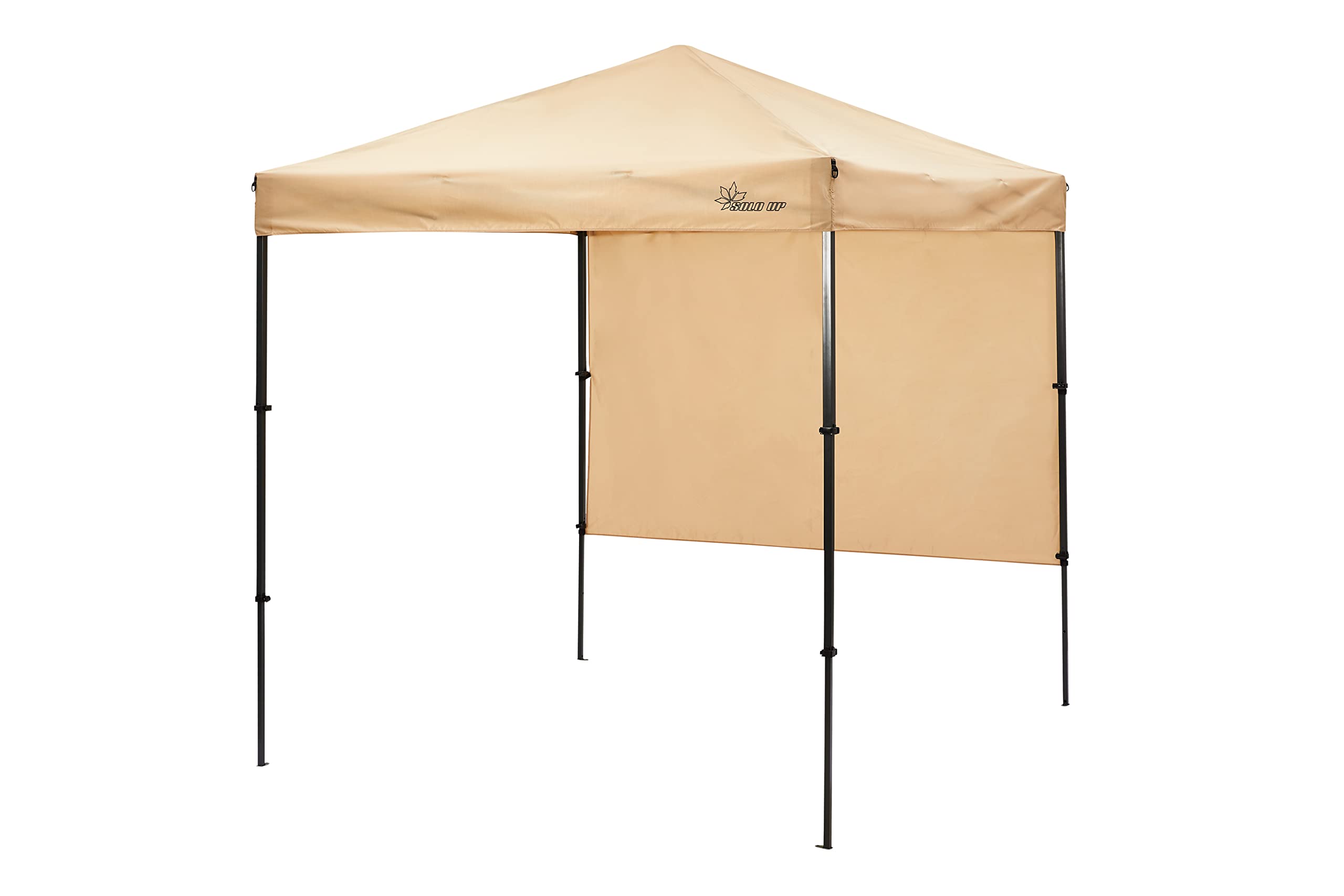 楽天松陰屋 楽天市場店【限定！】SOLO UP ワンアクション タープ ワンタッチ タープテント キャンプ テント アウトドア サンシェード 横幕付き コンパクト 2.2m 220 M-1226 樹脂 ベージュ