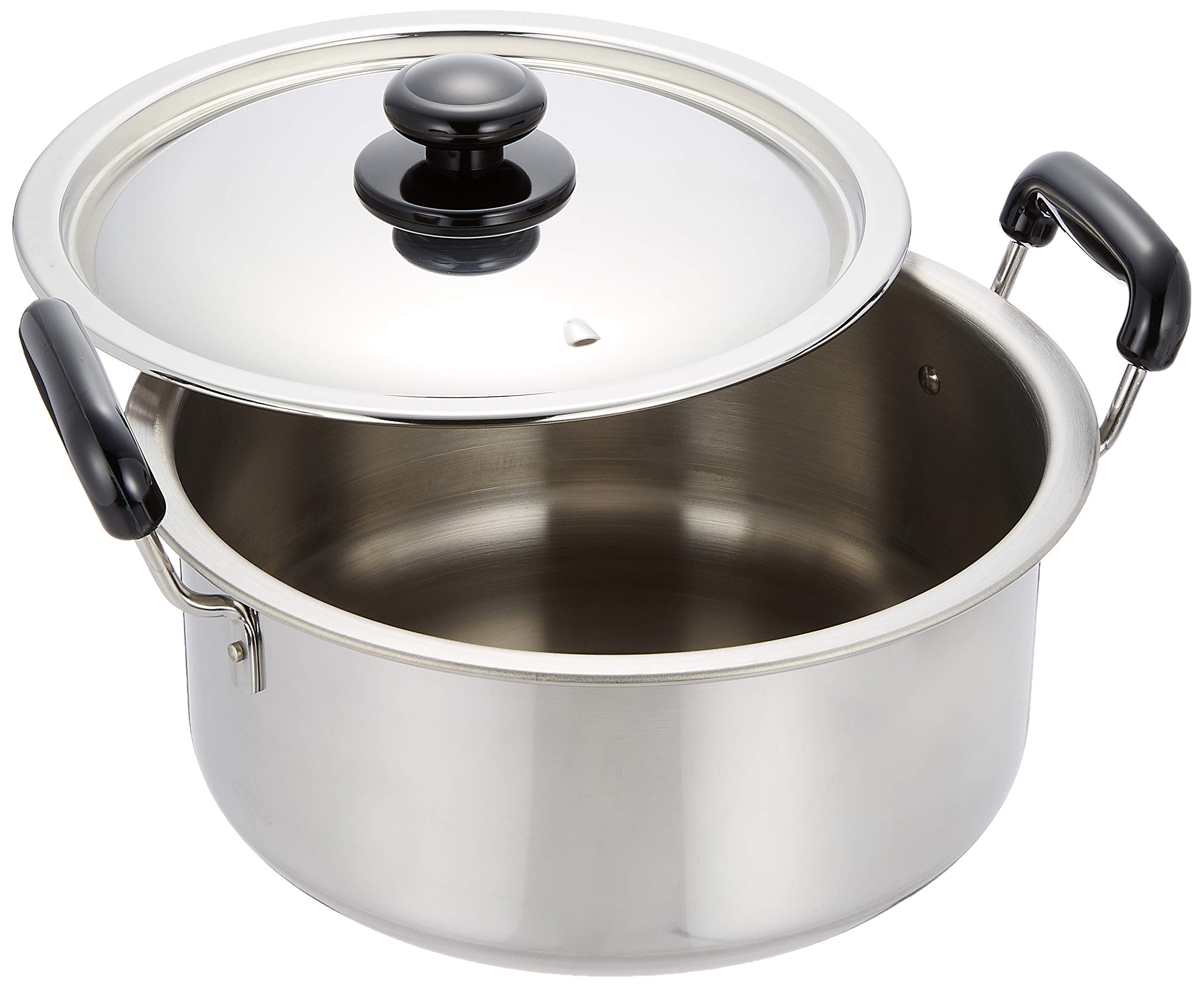 遠藤商事 業務用 プラ柄 厚板実用鍋 27cm 電磁調理器対応 本体18-0ステンレス フタ18-8ステンレス 日本製 AZT0727 matsukageya-10217512 松陰屋 楽天市場店 パッケージ画像
