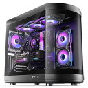 AsiaHorse ATX PCケース ミドルタワー デュアルチャンバ...(3)