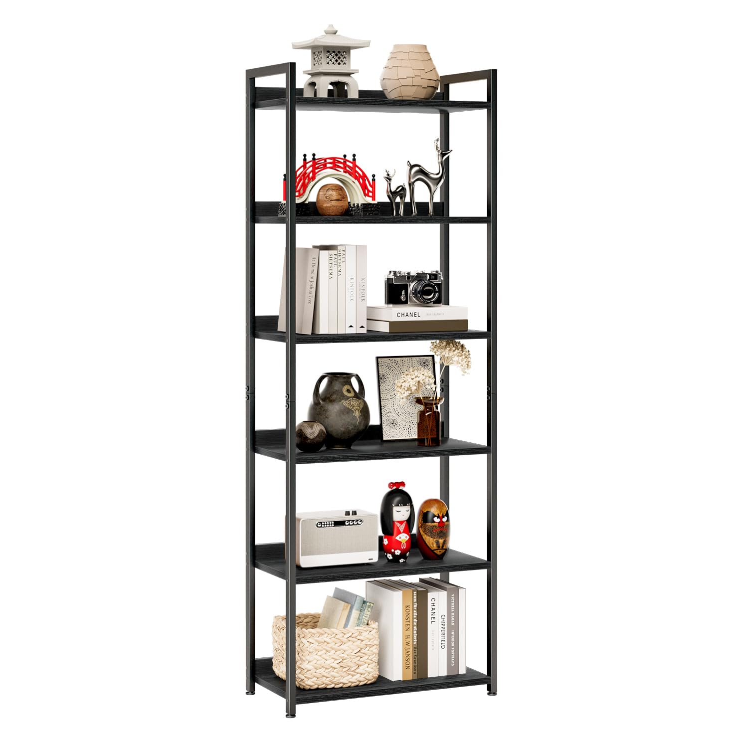 kukeimaruオープンラック 6段本棚 オフィス収納棚 幅60cm×奥行30cm×高さ169cm リビング、寝室、オフィ..