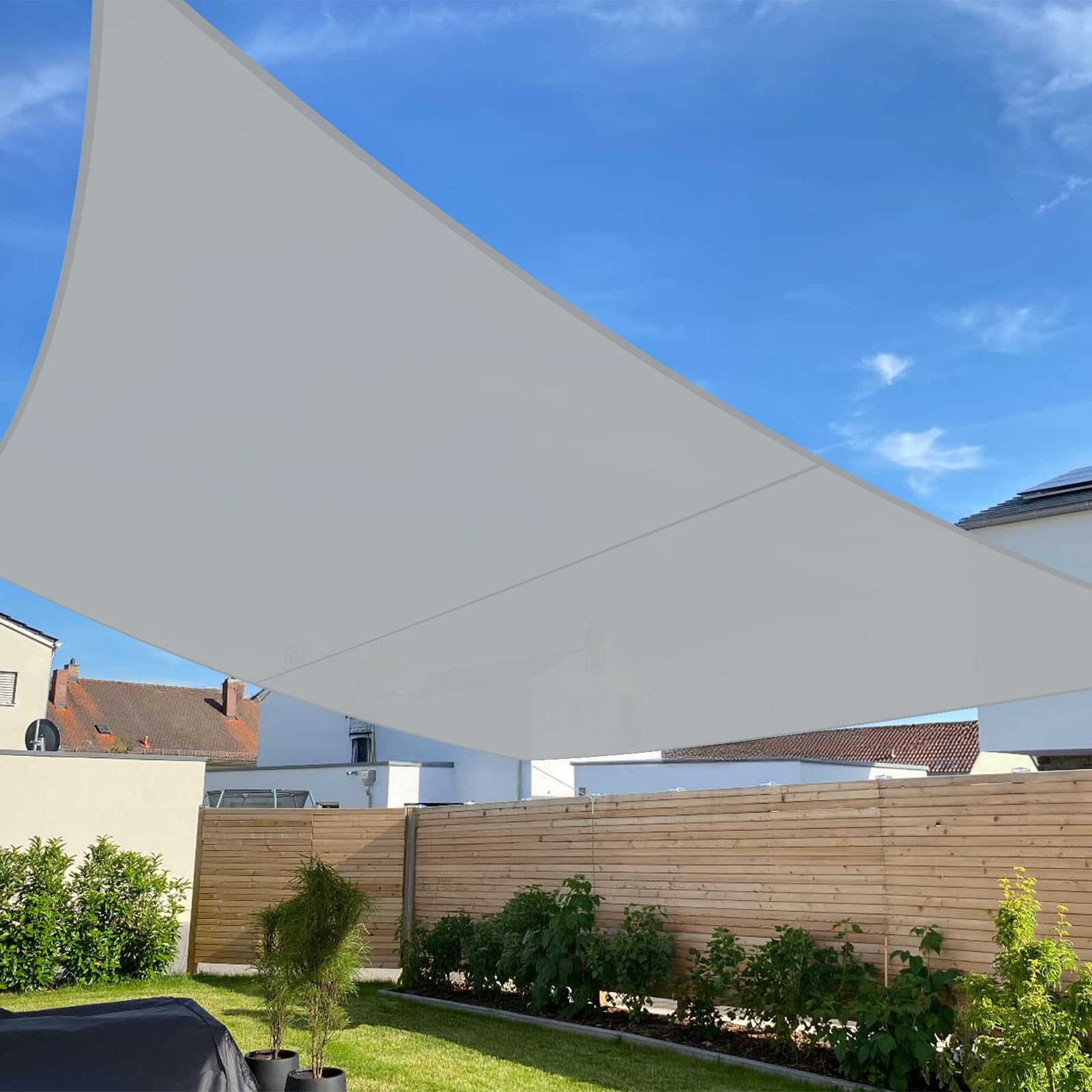 SUNNY GUARDひ雨よけ シェード 2x4m シルバーグレー 撥水シェード 四角サンシェード