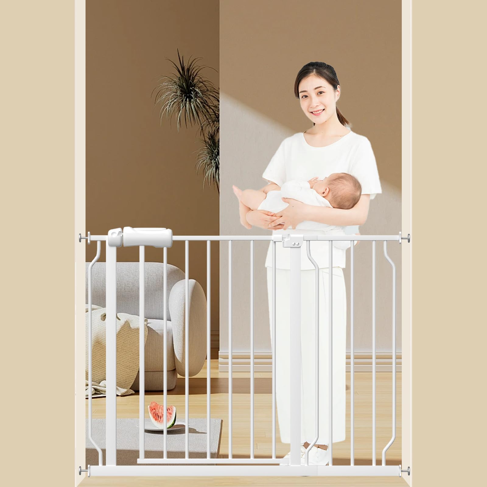 エルフ ベビー(Fairy Baby)ベビーゲート 取付幅98-110cm 階段上 ペットゲート ベビーフェンス ビデオ付..