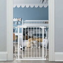 エルフ ベビー(Fairy Baby)ベビーゲート 取付幅74-86cm 階段上 ペットゲート ベビーフェンス ビデオ付き 突っ張り式 オートクローズ機能 扉開閉式 赤ちゃん ゲート ベビーガード 柵 拡張付き 補強部品付き 高さ78cm ホワイト