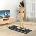 RUNFREELY ルームランナー 家庭用 ランニングマシン コンパクト 時速1~8km ウォーキングマシン 電動 静音 軽量 簡単移動 室内運動 ダイエット 有酸素運動 宅トレ フィットネス 薄型 組立不要 ブラック
