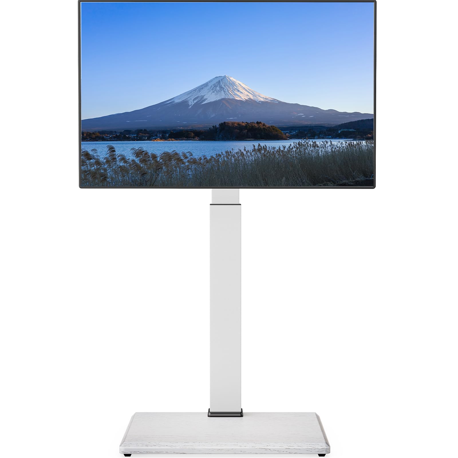 PERLEGEAR テレビスタンド 壁寄せ ハイタイプ 30~60インチ テレビ台 tvスタンド tv stand 耐荷重40kg VESA75x75mm~VESA400x400mm 8段階高さ調整 左右±40度首振り 上下±5度調整 木目調ホワイト