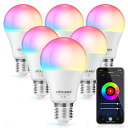 【 Alexa認定】DiCUNO スマート電球 E26 LED電球 60W相当 9W 800lm 調光調色 Alexa Google 対応 電球色・昼白色 マルチカラー 1600万色 RGBCW 広配光 Wi-Fi Bluetooth接続 ハブ不要 PSE(3)