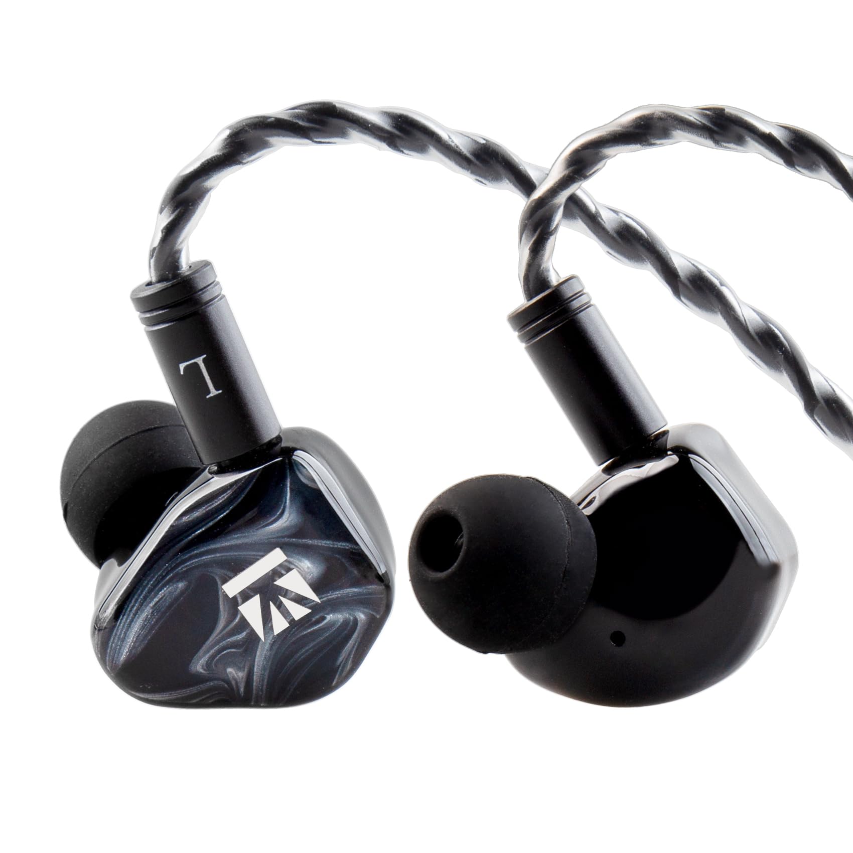 Yinyoo 中華 イヤホン 有線 KBEAR KB01 イアフォン Wired earphones 10MMベリリウムコート振動板 カナル型 イヤホン 有線 イヤモニ型 2pin リケーブル可能 イヤモニ型 3.5mmプラグ モニター パソコン用 (Wh