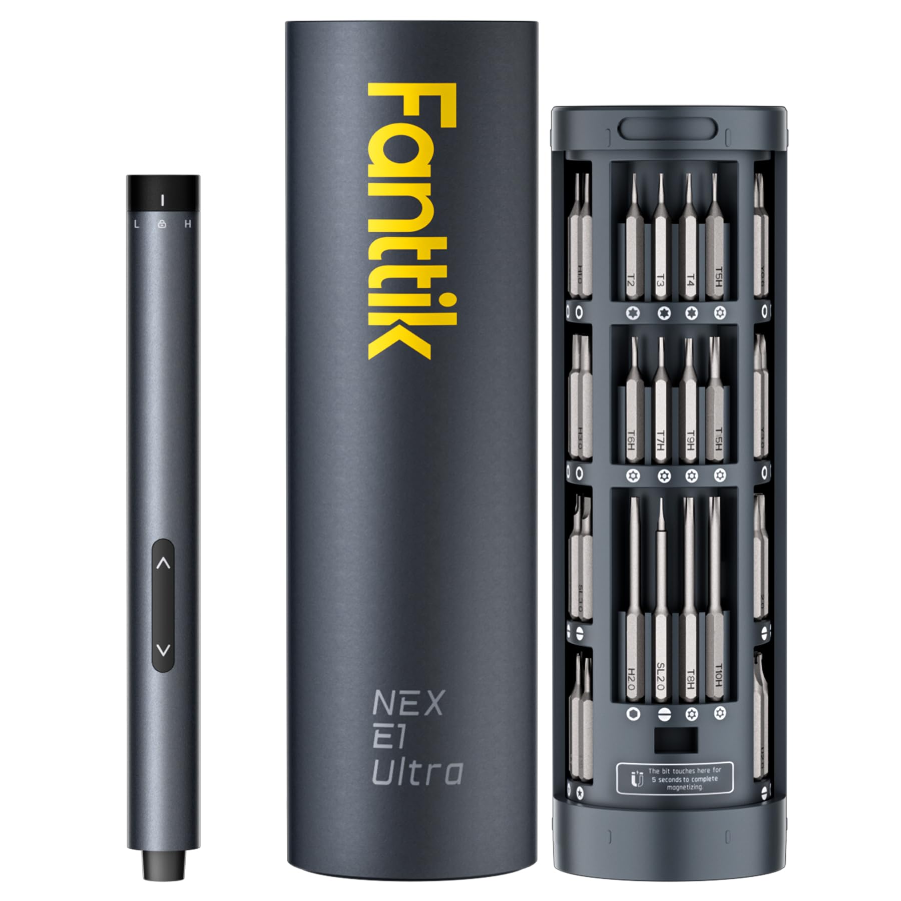 Fanttik E1 Ultra 電動精密ドライバー 精密ドライバーセット 50本 マグネットビット 磁気回転収納ケー..