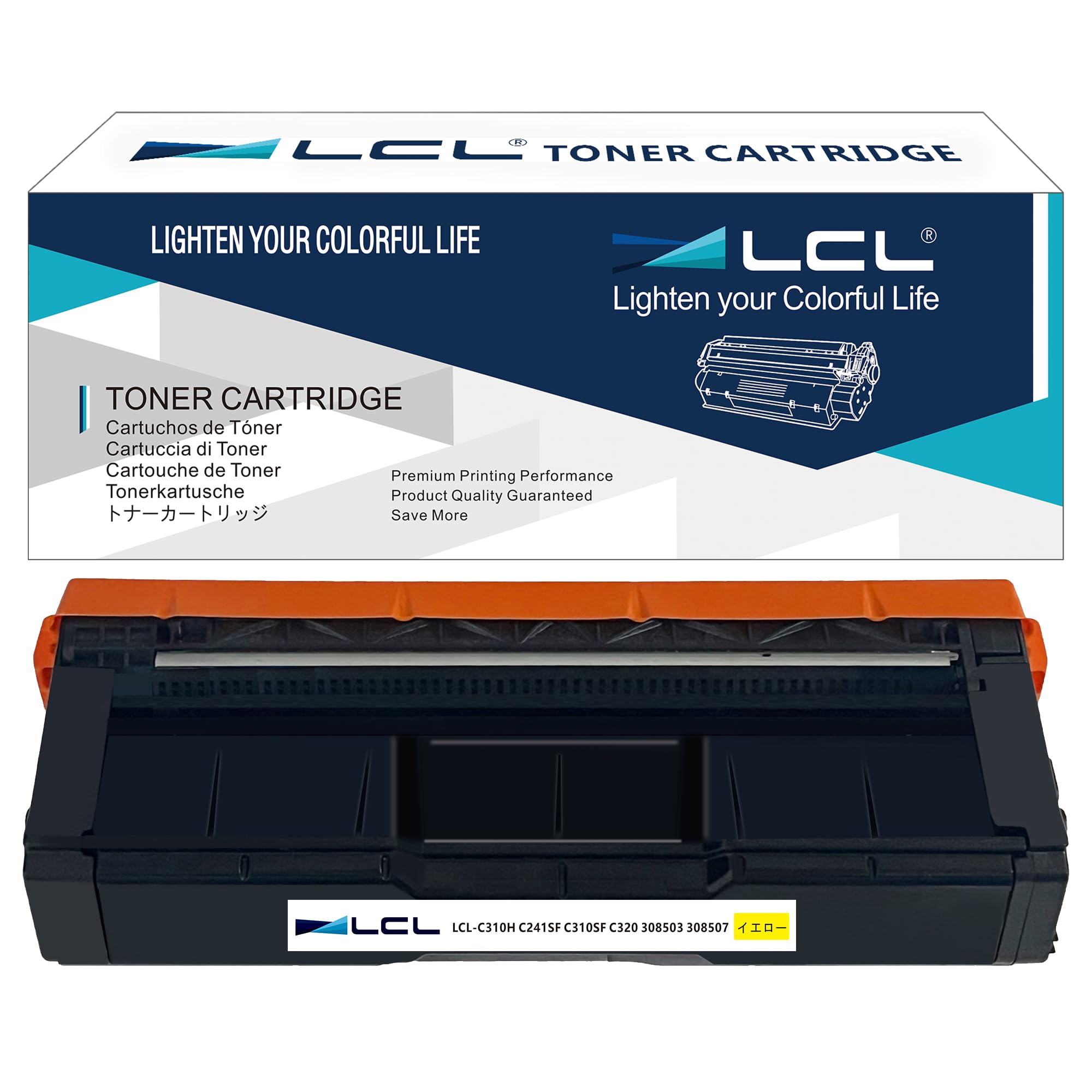 LCL RICOH用 リコー用 C310H C241SF C241 C310 C310SF C320 308503 308507 5000枚 (1パック イエロー) 互換トナーカートリッジ 対応機種:Ipsio SP C241SF/sp C241/SP C