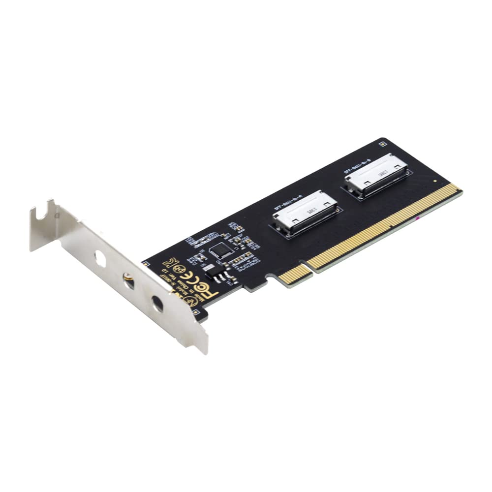 cablecc PCIE PCI-Express 16x - Dual Oculink SFF-8612 SFF-8611 8X VROCアダプター メインボード SSD グラフィックスカード用