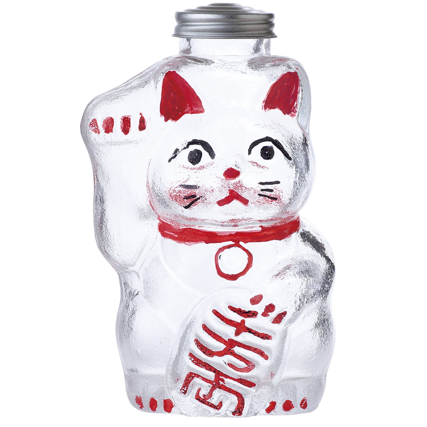 樂天商城 - 廣田硝子 菓子びん 透明 小 招き猫 高さ16.5cm SM-2S
