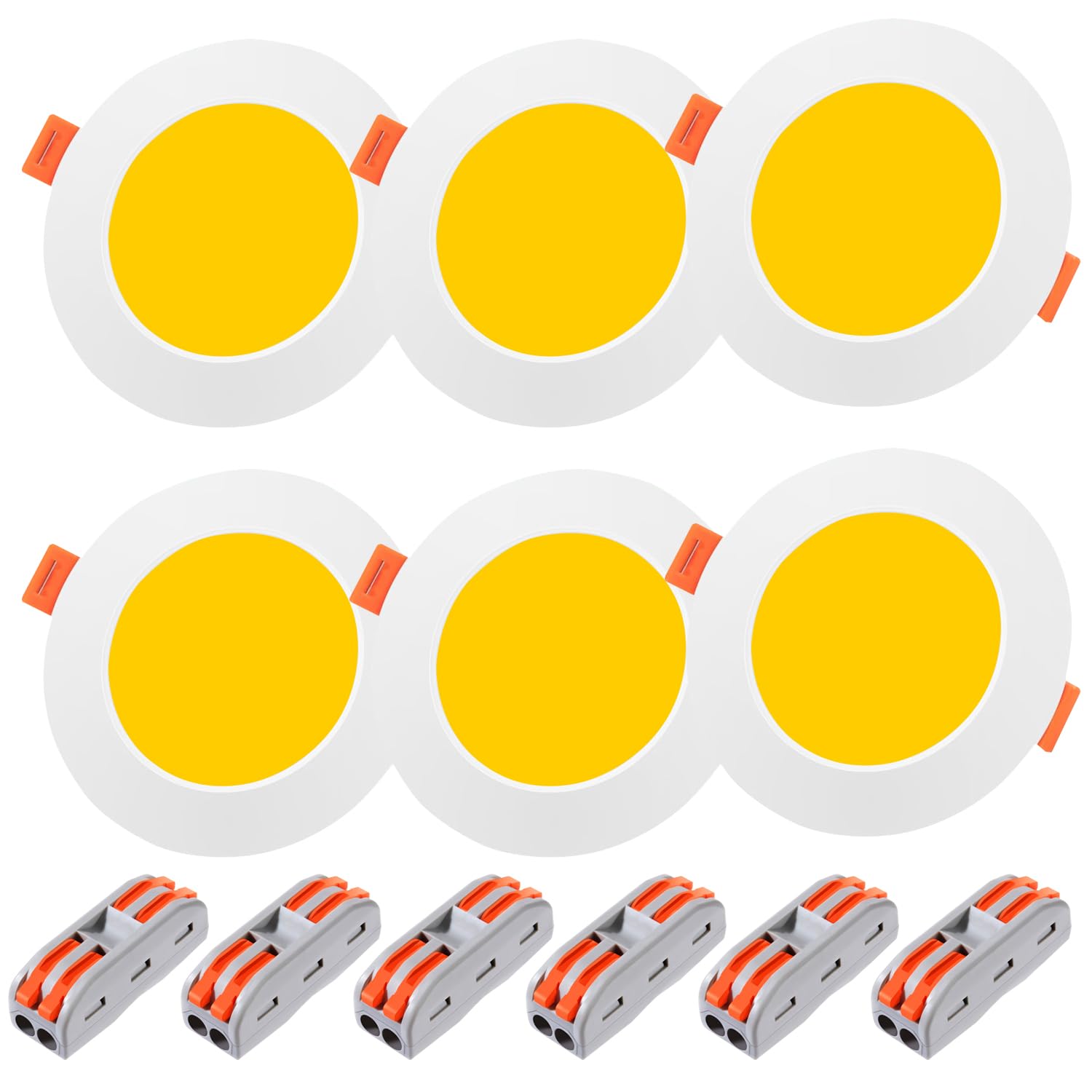 樂天商城 - LEDダウンライトφ100天井埋込型 80形拡散タイプLED一体形9W 電球色 3000K軒下用薄型 防湿型 防雨型 省エネ 安全低熱 室内照明 開口100mm AC85-265V 照射角120° 密閉器具対応 高演色Ra95電気工事必要 ホワイト6個
