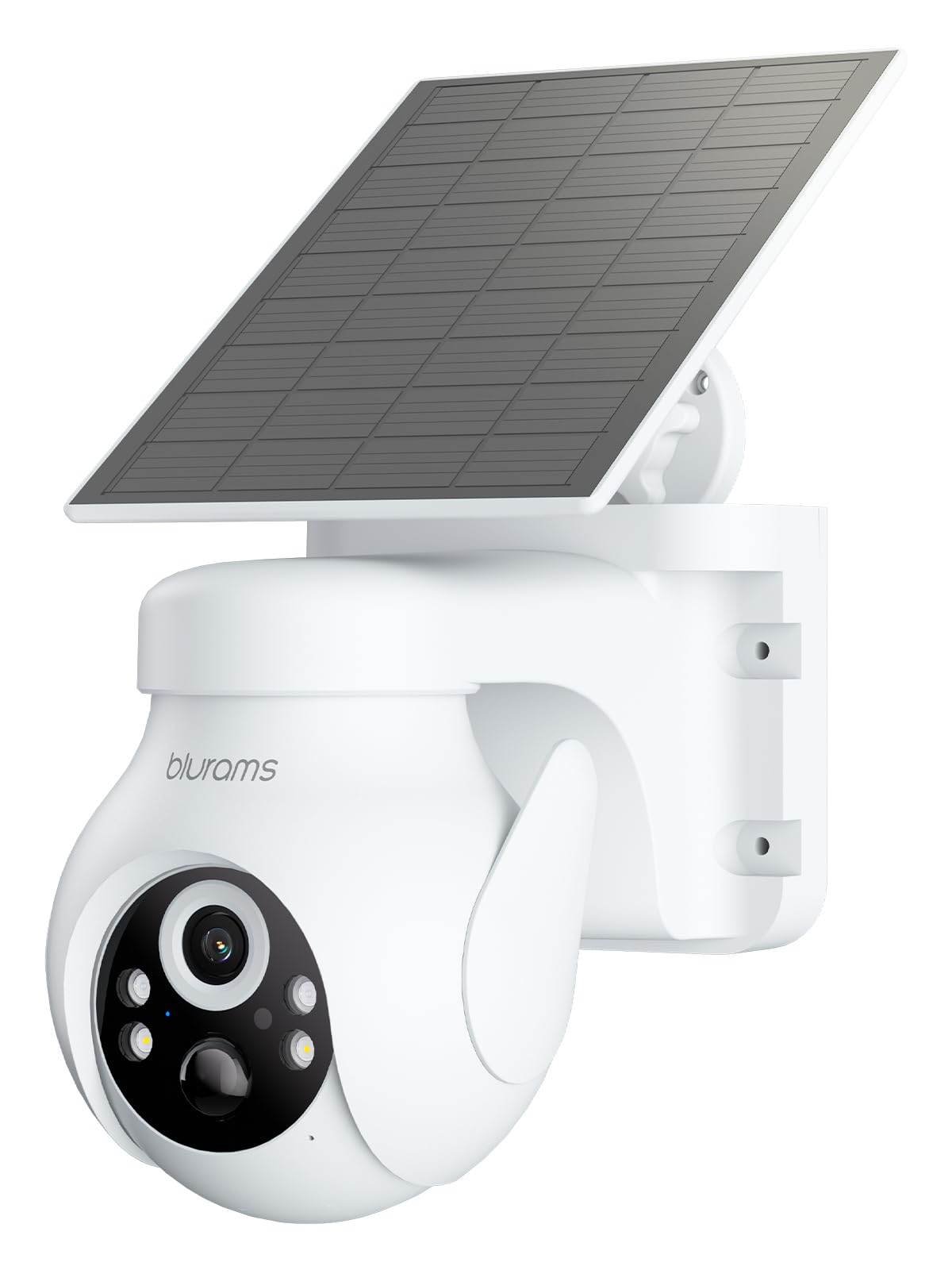 【2025新モデル・分離型ソーラーパネル】 Blurams 防犯カメラ 屋外 ソーラー 太陽光高効率充電 監視カメラ 屋外カメラ USB充電可能 配線工事不要 300万画素 夜間カラー暗視 360°全方位監視 自動追跡 双方向通話 声光警報 IP65防水