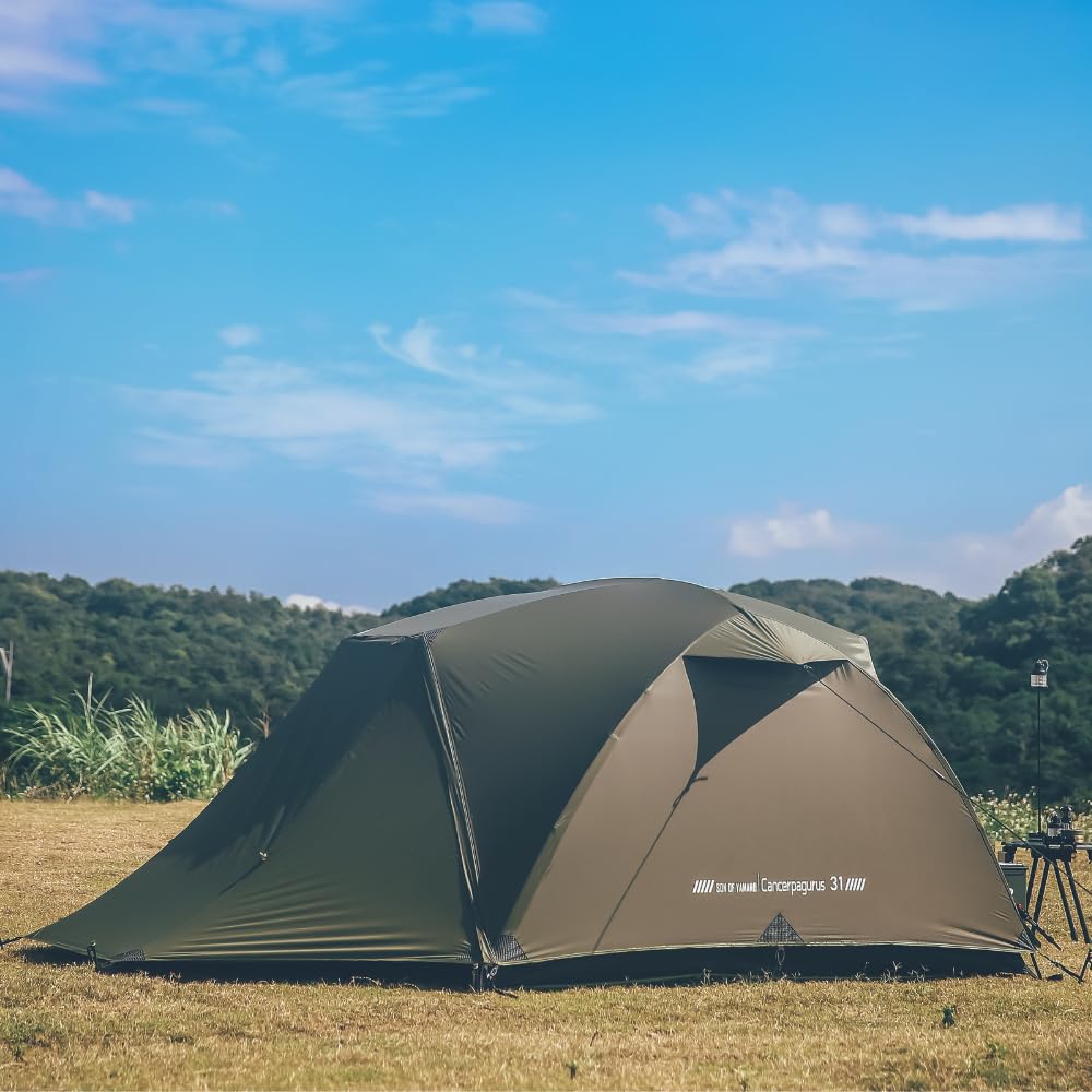 樂天商城 - SEKACAMP カニテント40Dナイロン フルシェーディング 2重層 小型 コンパクト アウトドア ツーリング ハイキング バイク自転車 キャンプ (グリーン)