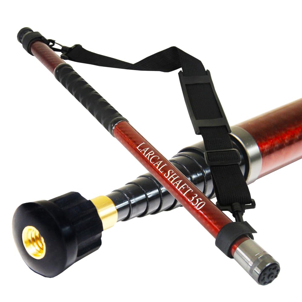 おり釣具 小継ぎ玉の柄 カーボンランディングシャフト LARCAL SHAFT(ラーカルシャフト) 3.5m／4m／4.5m／5m／5.5m／6m (ori-larcal) (レッド, 3.5m)